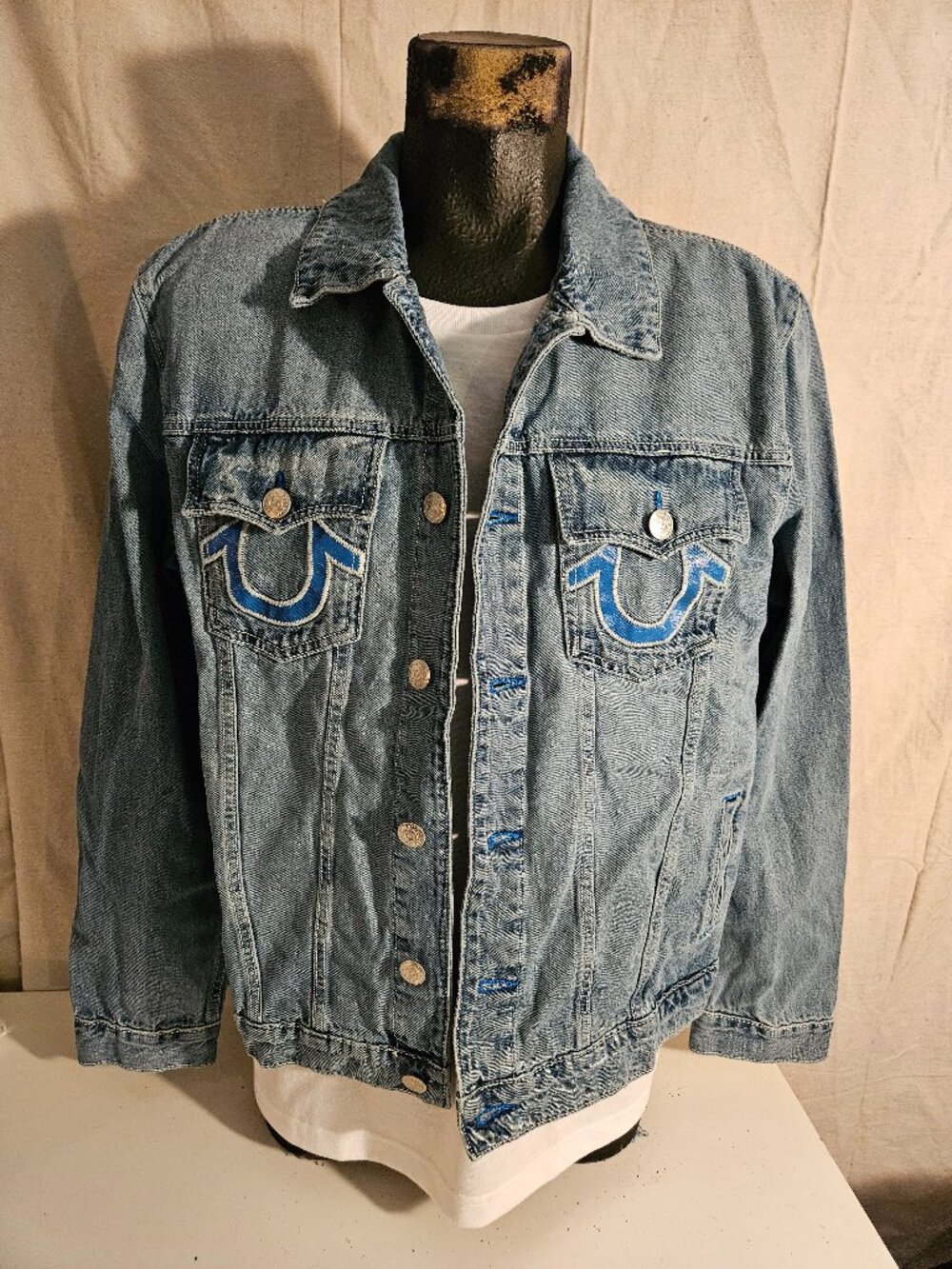Men's True Religion Denim Jean Jacket Size XL NEW NWTG